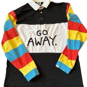 Zumiez SALEM7. LG. Long sleeve multi colored polo shirt. Unisex.